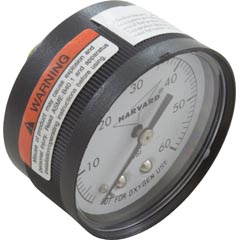 Pressure Gauge, 1/4"mpt, 0-60psi, Back Mount, Generic 17-555-1018