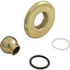 Escutcheon, BWG/HAI Slimline, Smth, w/Dir Eyeball, Brass 55-470-3516