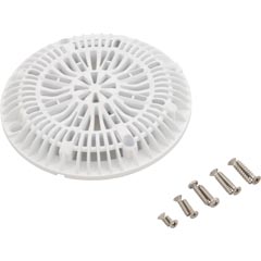 Main Drain Cover, CMP Galaxy, 8", White, w/ Screw Kit 55-605-1906