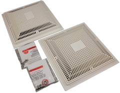 Main Drain Grate, Qty 2, Evoqua 12" x 12" Domed,w/Frame,Wht 55-996-1015