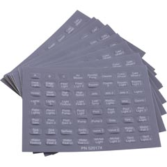 Label, Pentair, IntelliTouch®, iS10, Set of 10 59-110-2042