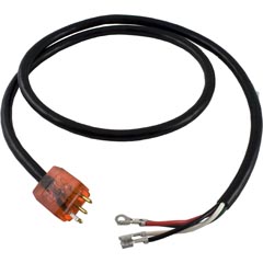 Cord, H-Q, P1, 2 Speed, Molded/Lit, 48", 115v/230v, 15A, Red 60-355-1028